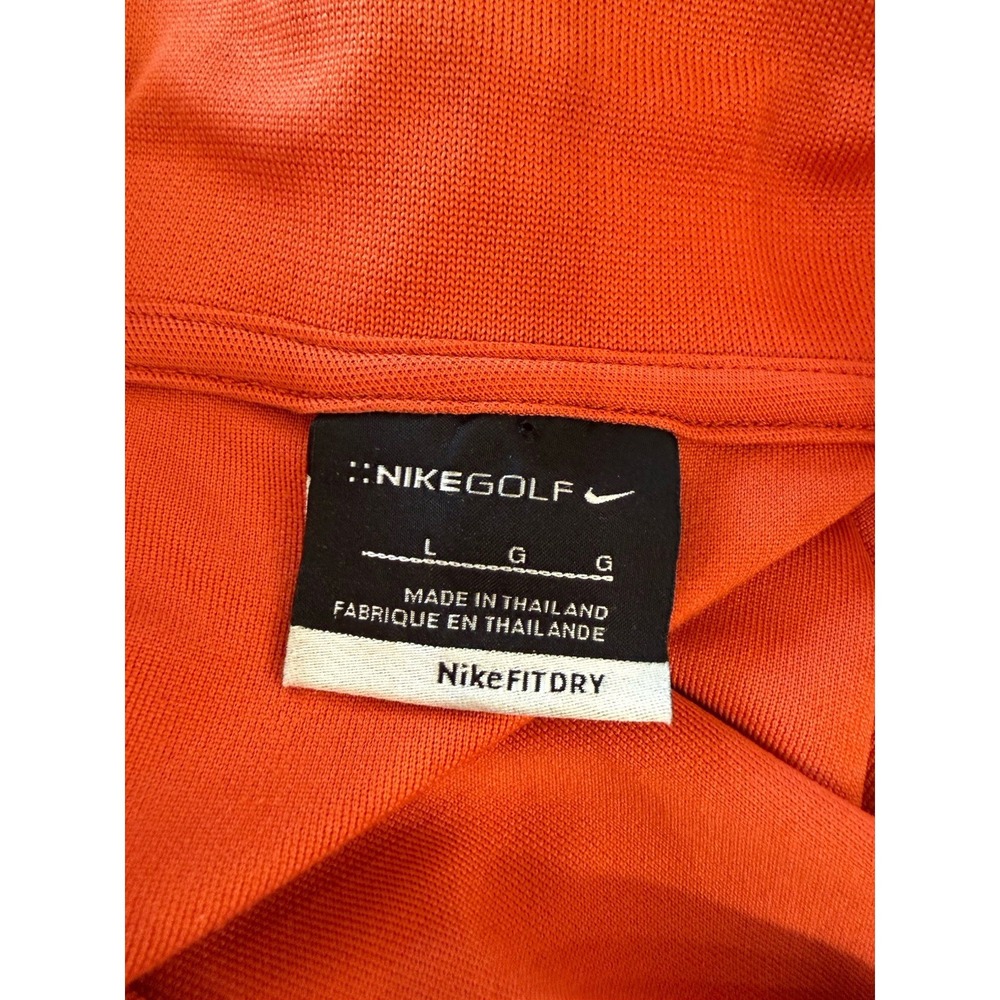 Nike Golf Dri Fit Golf Polo Shirt, Short Sleeve, Orange Salmond Men's Size Large - Picture 3 of 3